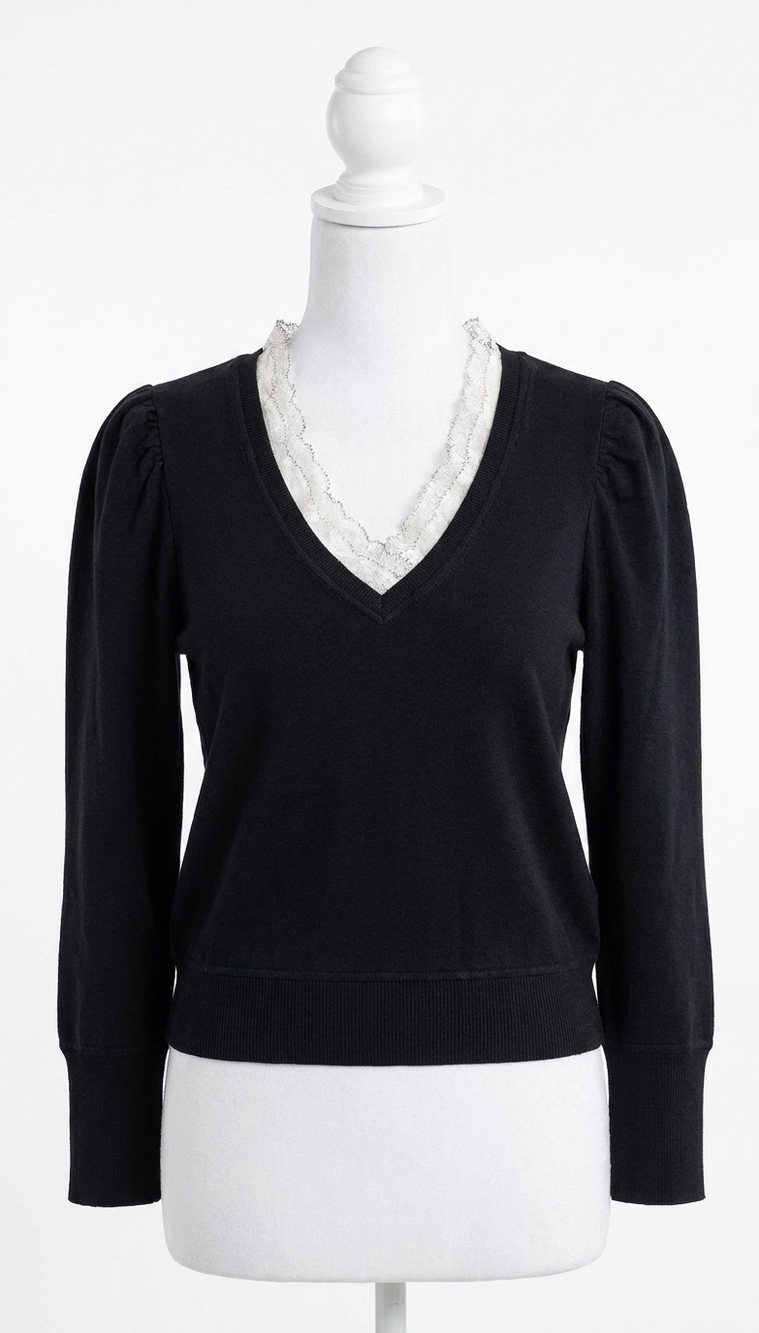 NEW SUNDAYS valley pullover in black